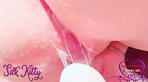 Wow, extra close-up ASMR masturbation with toy and huge orgasm!
