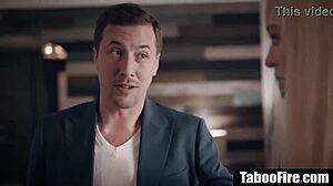 Tinejdžerka polukći dvostruko prodrta od očuha i učitelja u gruboj sesiji