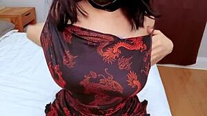 hairy armpit striptease with ripped clothes and latex teasing