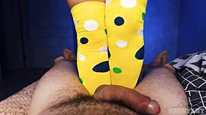 Xsanyany gets a Pikachu-style handjob with cum in mouth