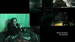 Commented gameplay of naked Alan Wake 2 in big natural tits edition