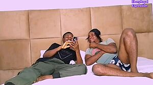 Threesome Guys Cum on My Ass