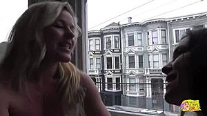 I licked that naughty blonde slut in a dirty lesbian threesome