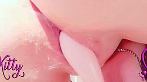 Wow, extra close-up ASMR masturbation with toy and huge orgasm!