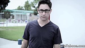 hey, that glamcore teen gets a facial from her fake instructor