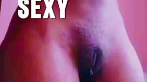 Pretty ebony babe engages in softcore striptease, playing with herself