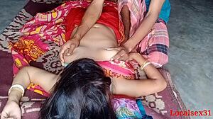 Desi housewife in saree gets rough country sex