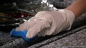 Blonde Seller Lets Buyers Bang Her Anal