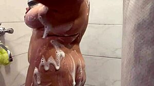 Spying on Stepmother's Ass and Pussy in Shower.