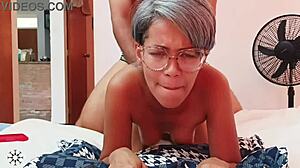 A MILF’s facial with a great big ass, in Spanish