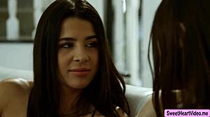 Wow, teen brunette licked and facesitted by cute best friend!