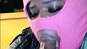 She gags and spits while sucking my dick bareback