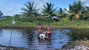 Brazilian wife gets tight WET PUSSY RIPPED by another guy. Corno manso cries watching her ASS FUCKED raw.