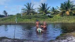 Brazilian wife gets tight WET PUSSY RIPPED by another guy. Corno manso cries watching her ASS FUCKED raw.