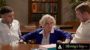 Intriguing Librarian MILF Caught Students, Gets Rough Public DP