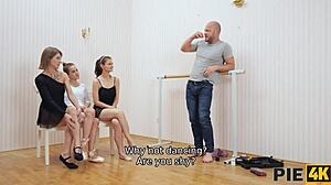 Flexible teen pussy shaved for russian creampie session