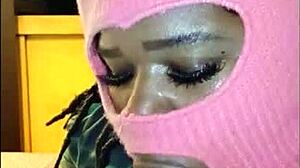 She gags and spits while sucking my dick bareback