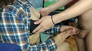 Colombian girl bends over for monster cock!