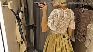 I-I accidentally flashed in see-through clothes at the mall changing room!