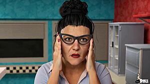 Mature Waitress Sucks Boss!