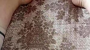 Gretala rubs her thong on bare feet, teasing with ebony ass and sexy amateurs