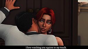 Married woman has sex with shemale before the wedding in The Sims 4