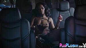 Big tits black milf kira noir poses for playboy