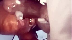 Teaching my 18+ slut sloppy throat techniques for cum-covered facial