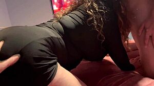 I fuck a guy and get a cumshot in my mouth while my cuckold husband watches from the side