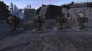i got punished in fallout 4 multi pillory, getting my ass fucked hard