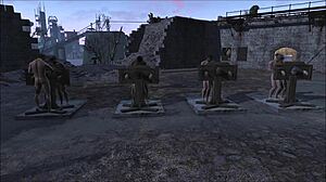 i got punished in fallout 4 multi pillory, getting my ass fucked hard