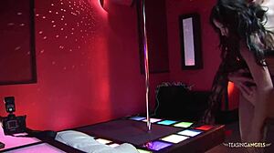 Romana Gets Double the Fun with Two Guys on Sofa