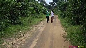 Walking in the village leads to steamy outdoor action. Who knew country life was this wild?