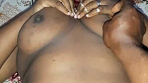 Sweet black amateur bent over in intense doggystyle fucking