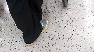 Feeling aroused by the big booty MILF PAWG at Cub Foods in this hidden candid shot