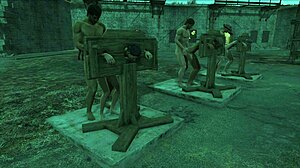 i got punished in fallout 4 multi pillory, getting my ass fucked hard