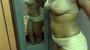 Sweet indian babe lily relaxes after workout