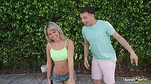 Blonde Luna Luxe pounded on bus for cash