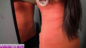 Annika Adams is licensed to blow that big white cock