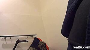 Adorable Czech girl undresses in shop, gets teased orally, then penetrated in POV