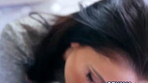 Clothed Hottie Sucks Cock Hard