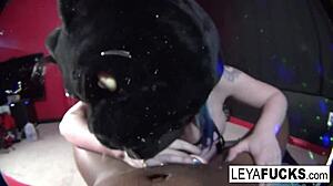 gag filled pov blowjob on a huge interracial big black cock