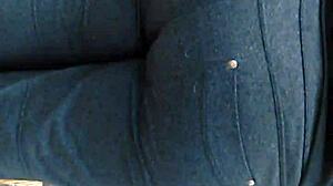 Feeling aroused by the big booty MILF PAWG at Cub Foods in this hidden candid shot