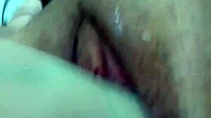 asian girl cums hard on big dildo in masturbation session