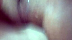 asian girl cums hard on big dildo in masturbation session