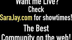 Oh, The Joy Of Muff Diving Sara Jay's Hairless Pussy!