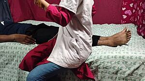 Indian Beautiful Doctor Rides Patient's Big Cock in Close-Up