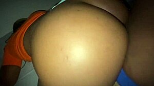 My stepsister’s ebony allure and juicy backside tempted me
