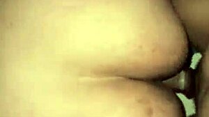 Big black cock cums in fat ass after intense sex