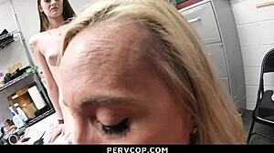Stepmom saves stepdaughter from shoplifting with pervcop domination